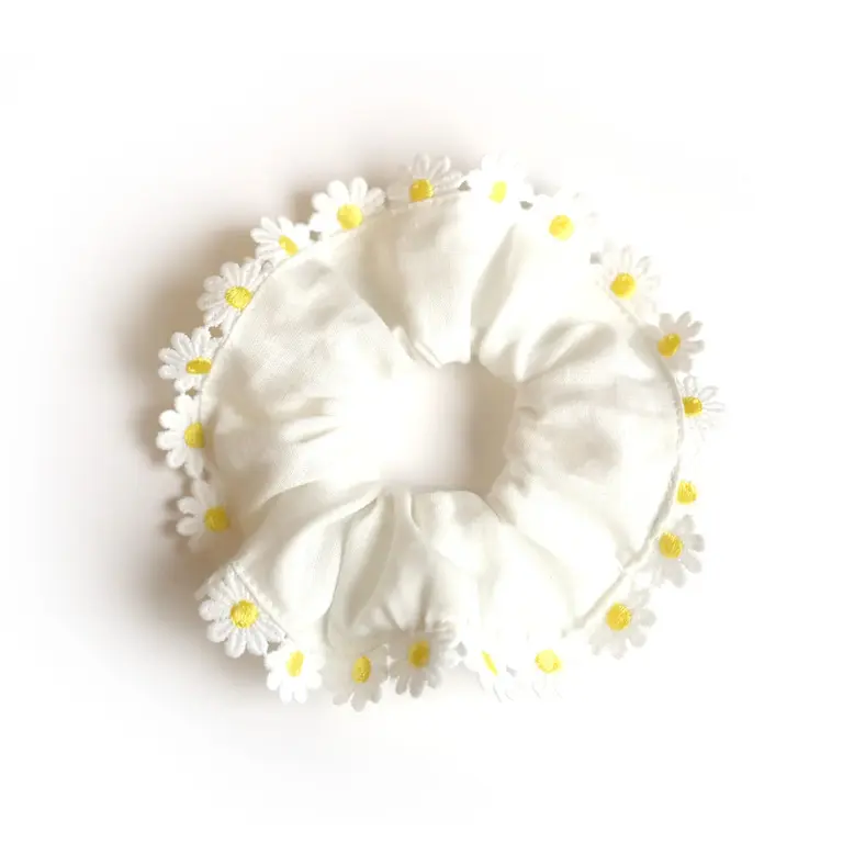 GIBOU CHOUCHOU À BORDURE MARGUERITE - BLANC