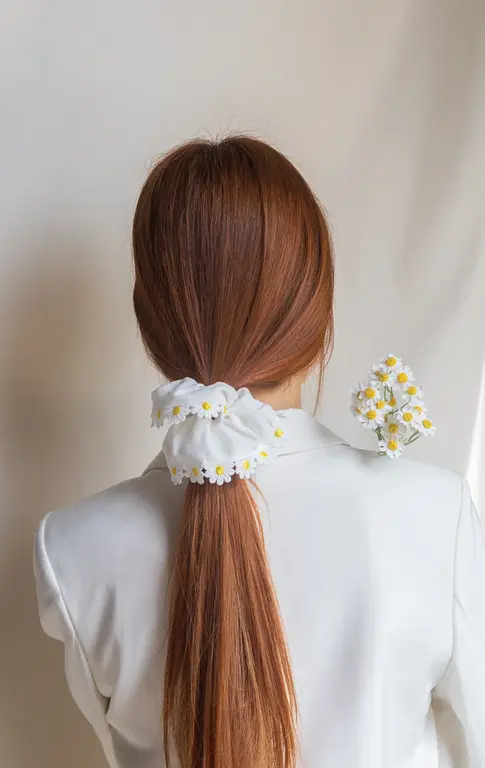 GIBOU CHOUCHOU À BORDURE MARGUERITE - BLANC