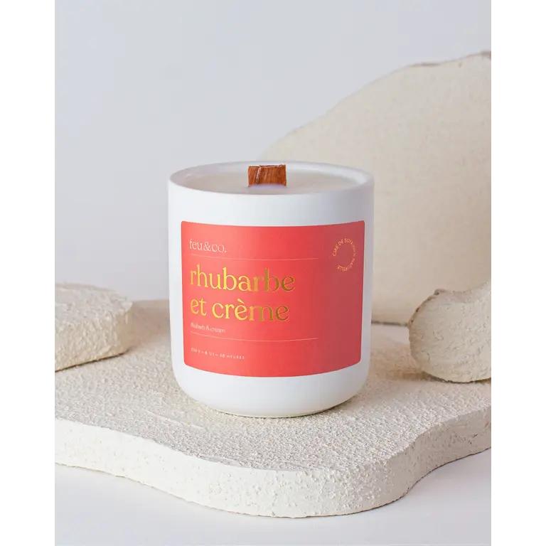 FEU & CO. BOUGIE - RHUBARBE ET CRÈME