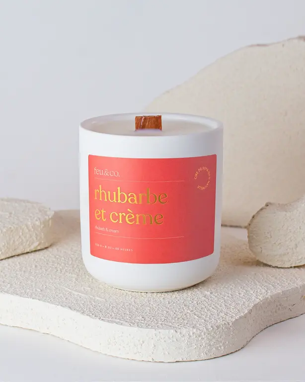 FEU & CO.  BOUGIE - RHUBARBE ET CRÈME