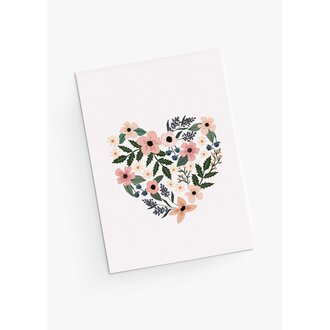MIMI & AUGUST CARTE DE SOUHAITS - COEUR PLEIN DE FLEURS