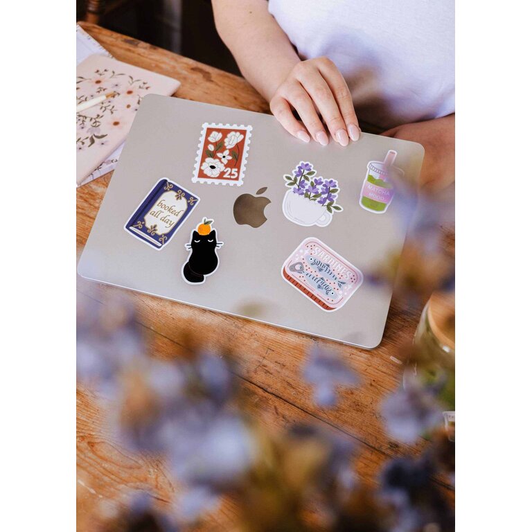 MIMI & AUGUST AUTOCOLLANT EN VINYLE - TASSE FLEURS