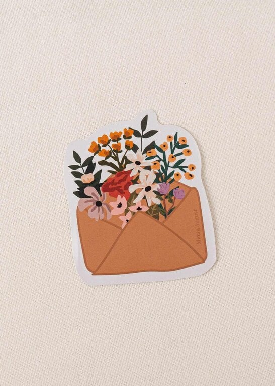 MIMI & AUGUST AUTOCOLLANT EN VINYLE - ENVELOPPE DE FLEUR