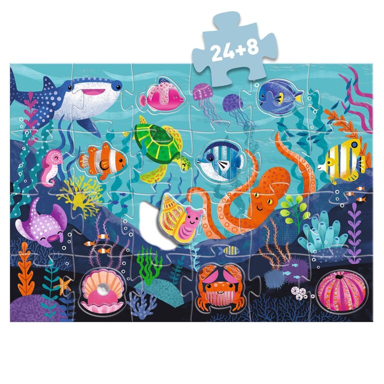DJECO PUZZLE GÉANT - TACTILOMER (24+8 PCS)