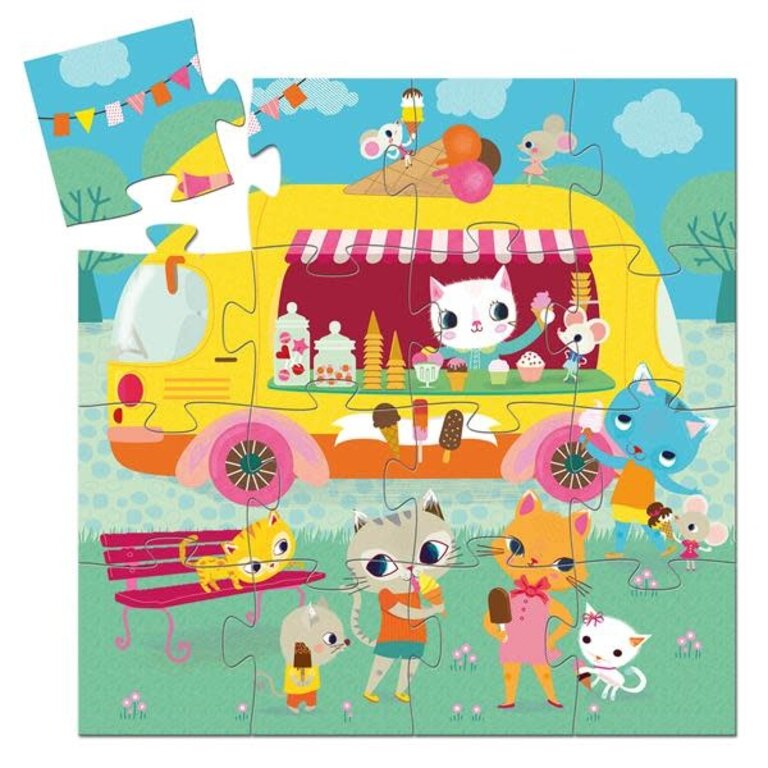 DJECO PUZZLE SILHOUETTE - LE GLACIER 16 PCS