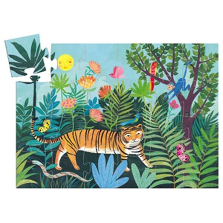 DJECO PUZZLE SILHOUETTE - LA BALADE DU TIGRE 24 PCS