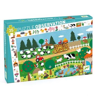 DJECO PUZZLE OBSERVATION - FERME 35 PCS