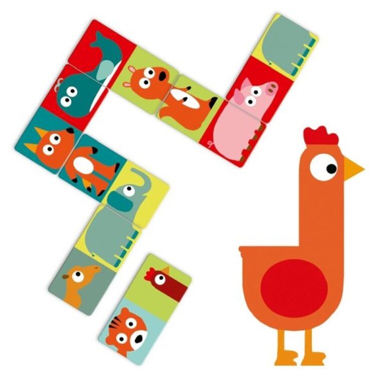 DJECO JEU DE DOMINO - ANIMO-PUZZLE