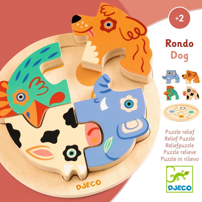 DJECO PUZZLE EN BOIS - RONDO DOG