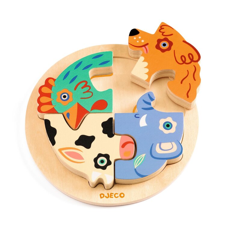 DJECO PUZZLE EN BOIS - RONDO DOG