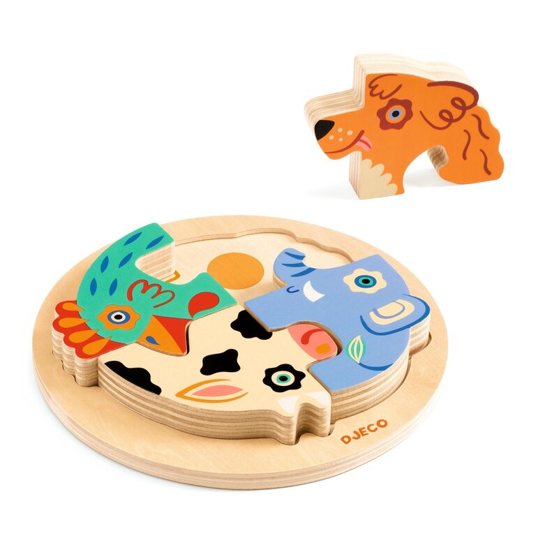 DJECO PUZZLE EN BOIS - RONDO DOG