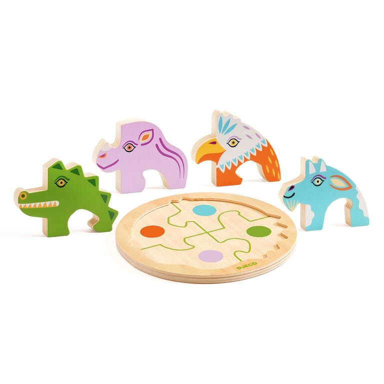 DJECO PUZZLE EN BOIS - RONDO CROCO