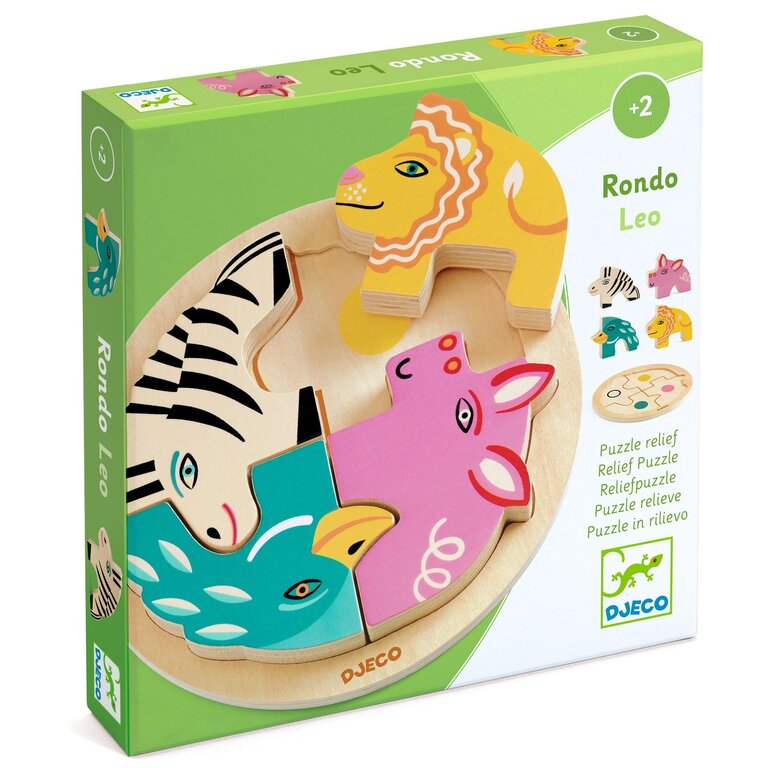 DJECO PUZZLE EN BOIS - RONDO LEO