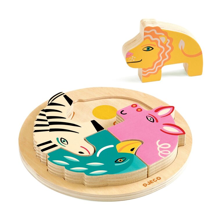 DJECO PUZZLE EN BOIS - RONDO LEO