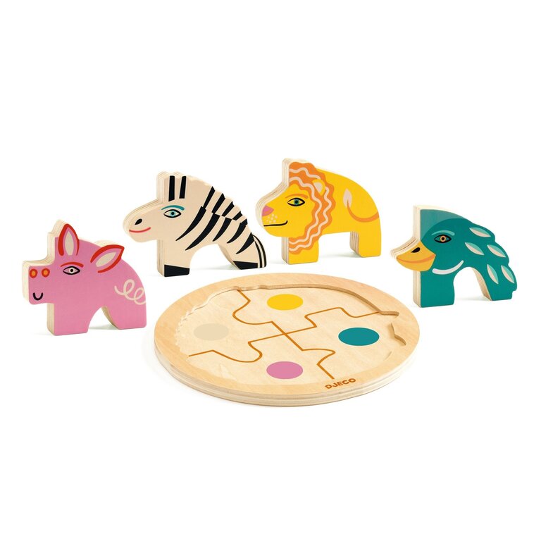 DJECO PUZZLE EN BOIS - RONDO LEO