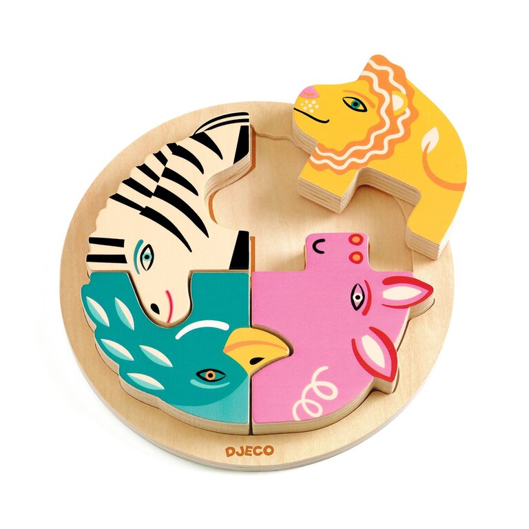 DJECO PUZZLE EN BOIS - RONDO LEO