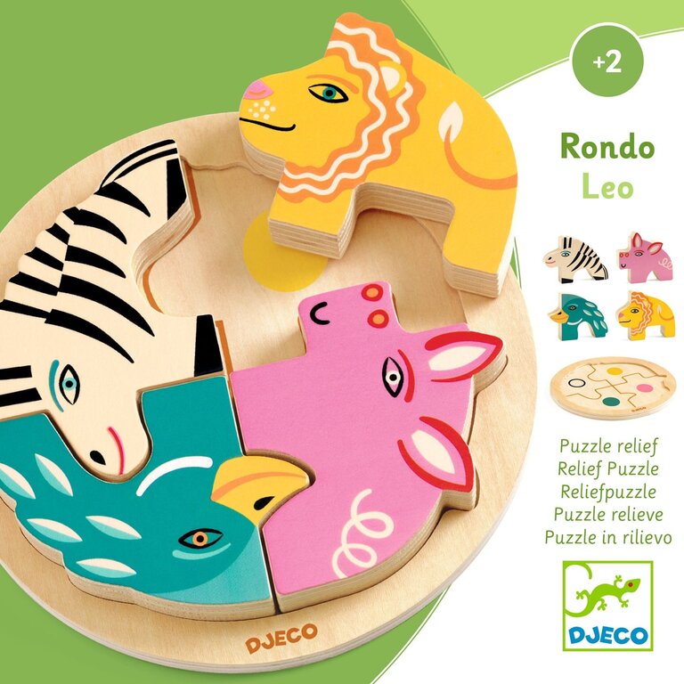 DJECO PUZZLE EN BOIS - RONDO LEO