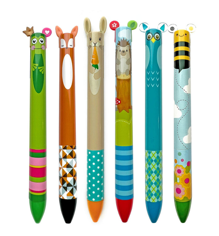 L'ATELIER FÊTE STYLO 2 COULEURS ANIMAUX