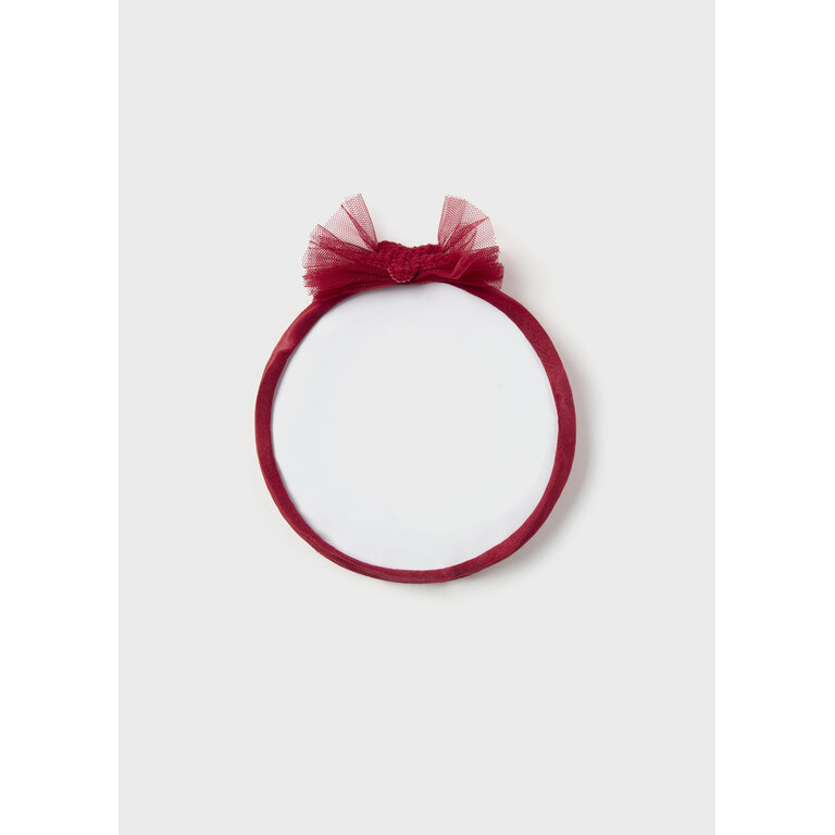 MAYORAL STARRY TULLE HEADBAND - CHERRY