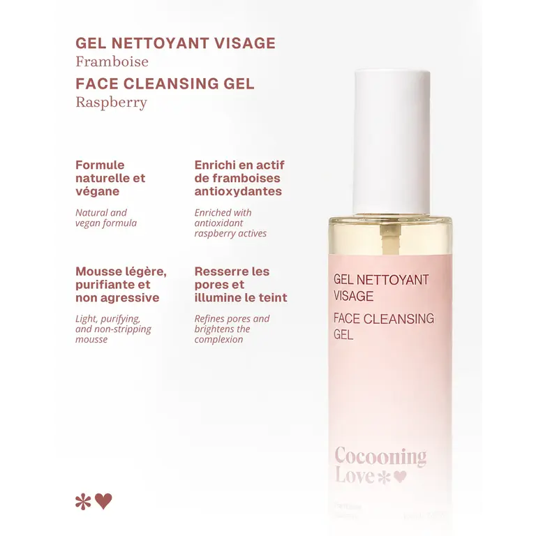 COCOONING LOVE FACE CLEANSING GEL - RASPBERRY