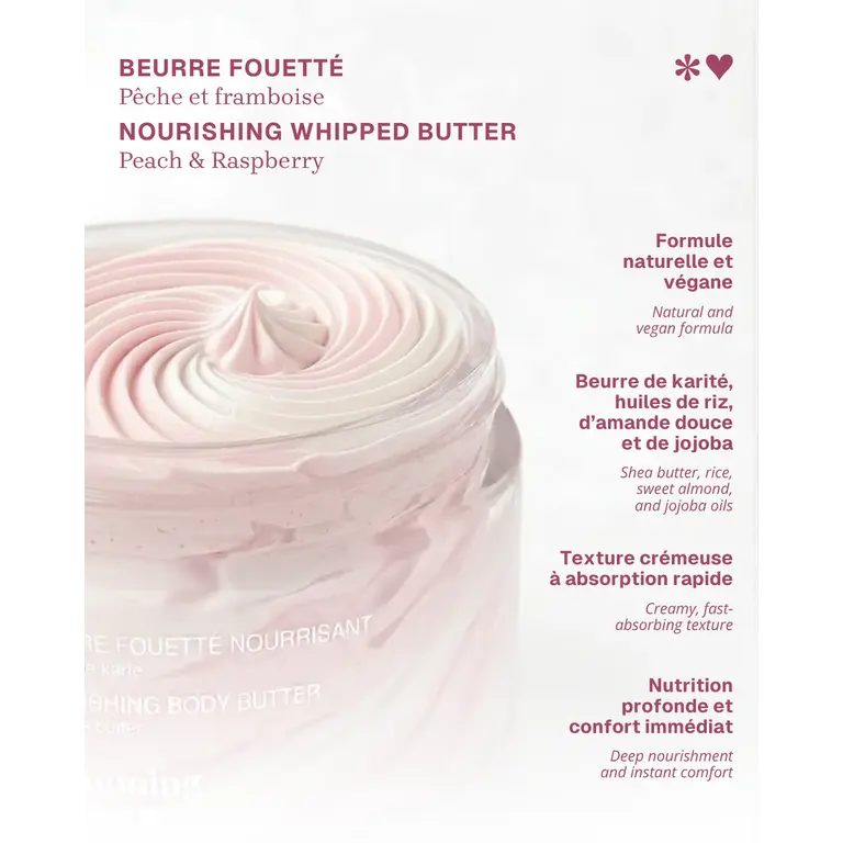 COCOONING LOVE BEURRE FOUETTÉ NOURRISSANT - PÊCHE & FRAMBOISE