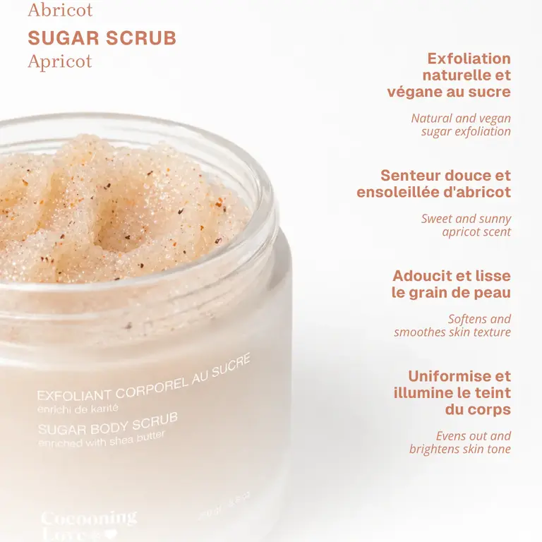 COCOONING LOVE EXFOLIANT CORPS AU SUCRE - ABRICOT