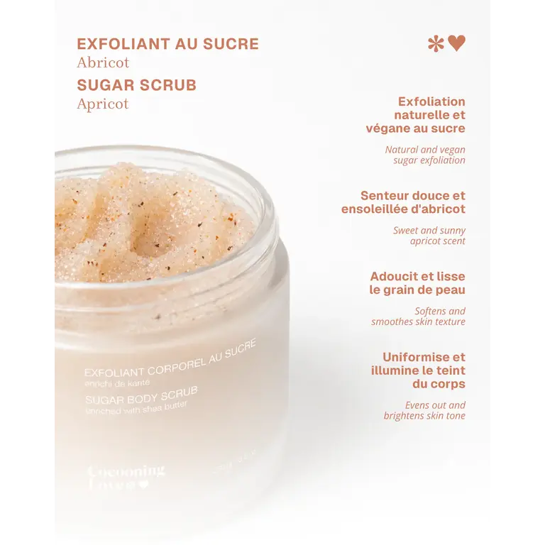 COCOONING LOVE EXFOLIANT CORPS AU SUCRE - ABRICOT