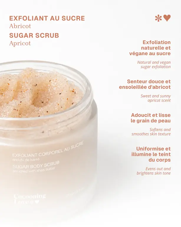 COCOONING LOVE EXFOLIANT CORPS AU SUCRE - ABRICOT