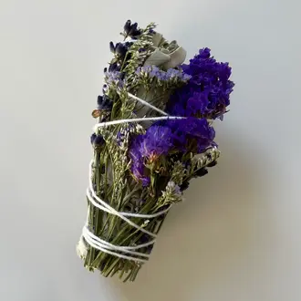 LE GARDE-FLEURS BÂTON DE SAUGE BLANCHE - CASPIA + STATICE