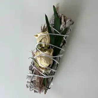 LE GARDE-FLEURS BÂTON DE SAUGE BLANCHE - ROSETTE + PARVI