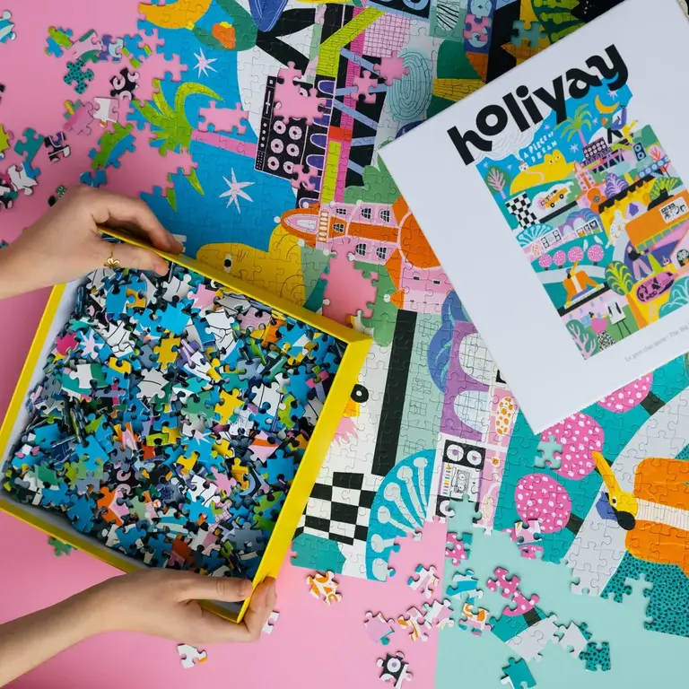 HOLIYAY PUZZLE 1000 PCS - LE GROS CHAT JAUNE