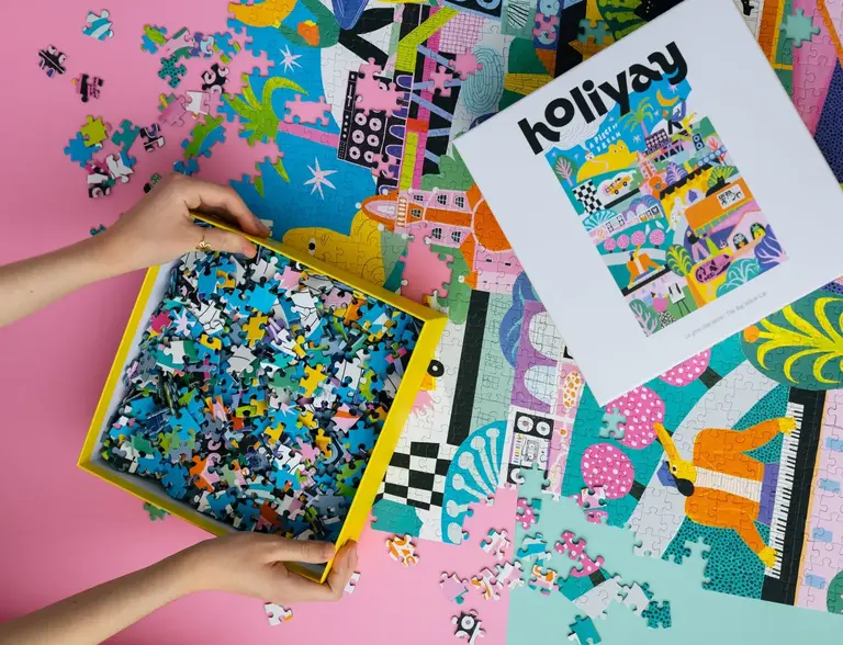 HOLIYAY PUZZLE 1000 PCS - LE GROS CHAT JAUNE