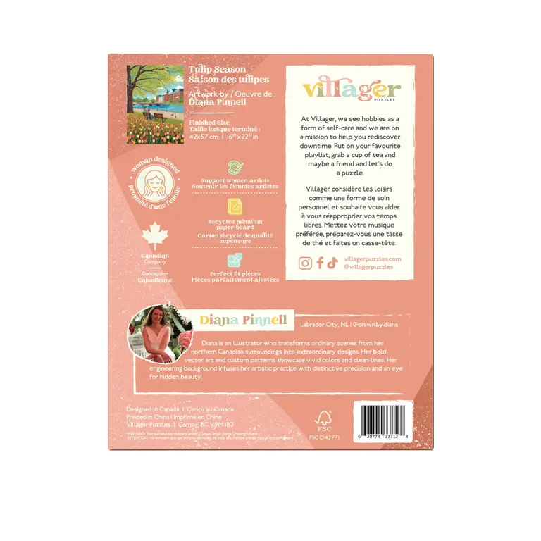 VILLAGER PUZZLE 500 PCS - LA SAISON DES TULIPES
