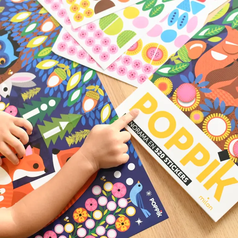POPPIK AFFICHE PANORAMA ET AUTOCOLLANTS - BÉBÉ ANIMAUX