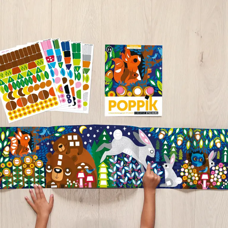 POPPIK AFFICHE PANORAMA ET AUTOCOLLANTS - BÉBÉ ANIMAUX