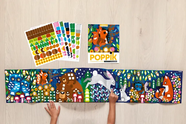 POPPIK AFFICHE PANORAMA ET AUTOCOLLANTS - BÉBÉ ANIMAUX