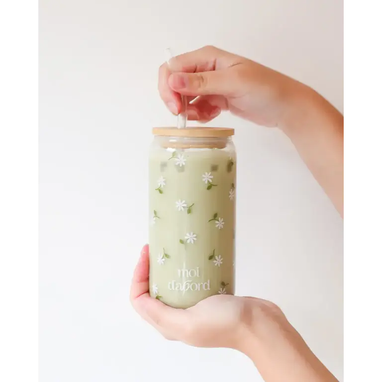 MOI D'ABORD TUMBLER EN VERRE - MARGUERITE