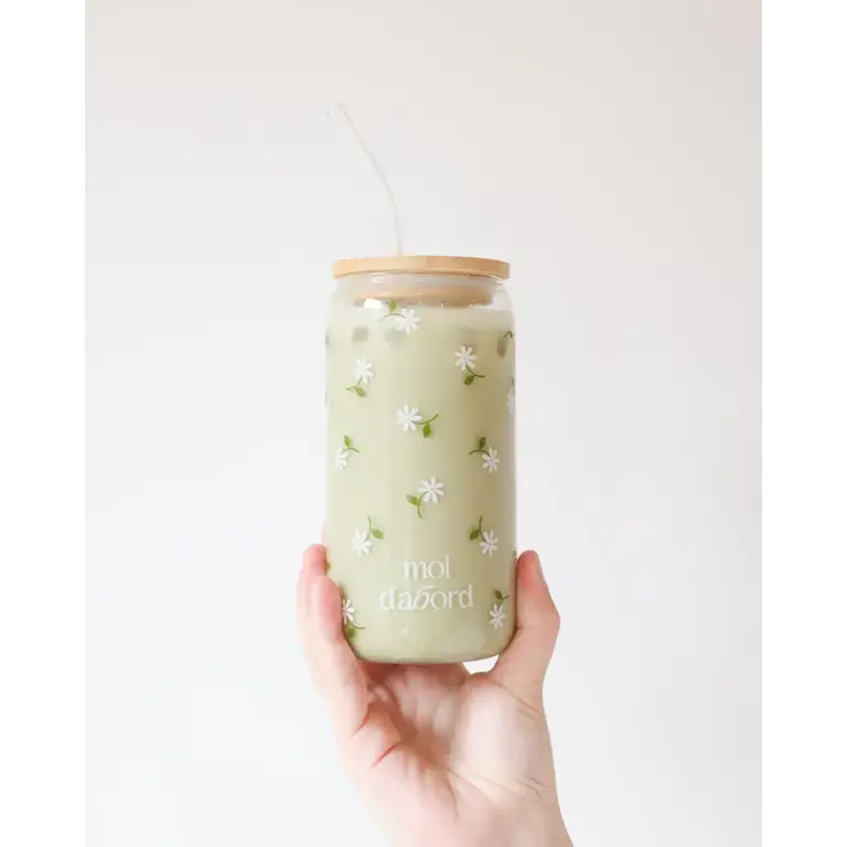 MOI D'ABORD TUMBLER EN VERRE - MARGUERITE