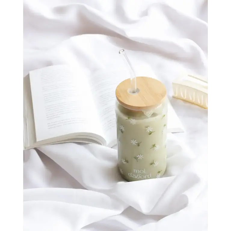 MOI D'ABORD TUMBLER EN VERRE - MARGUERITE