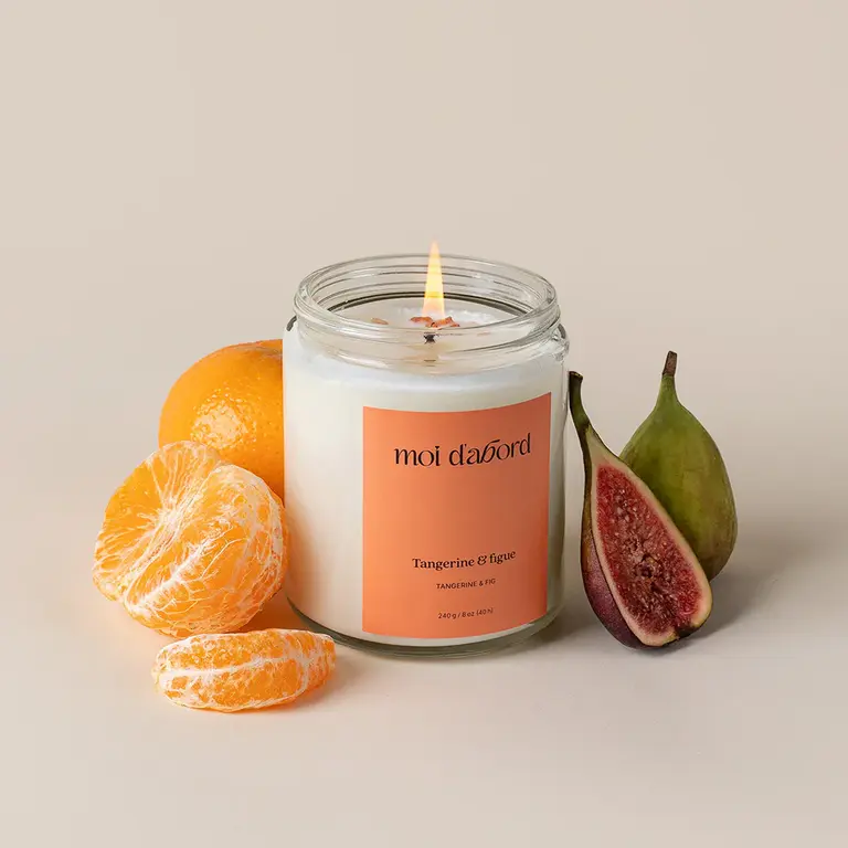 MOI D'ABORD BOUGIE DE SOJA - TANGERINE & FIGUE