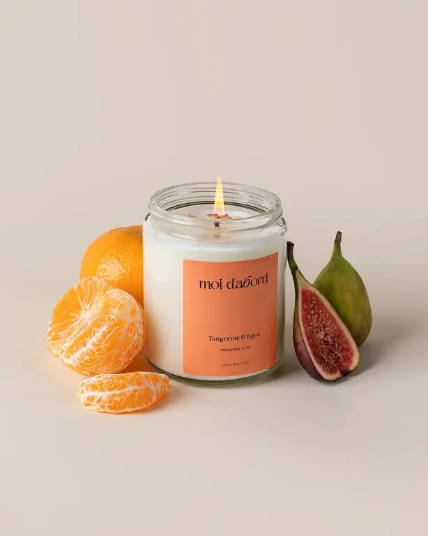 MOI D'ABORD BOUGIE DE SOJA - TANGERINE & FIGUE