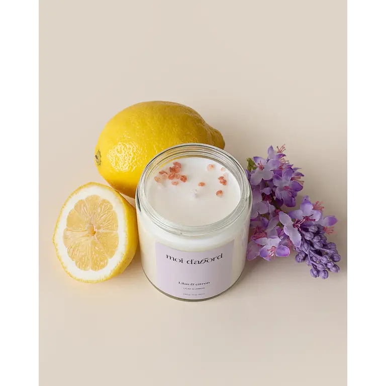 MOI D'ABORD BOUGIE DE SOJA - LILAS & CITRON