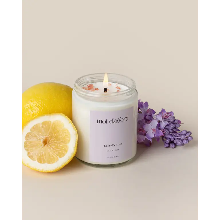 MOI D'ABORD BOUGIE DE SOJA - LILAS & CITRON