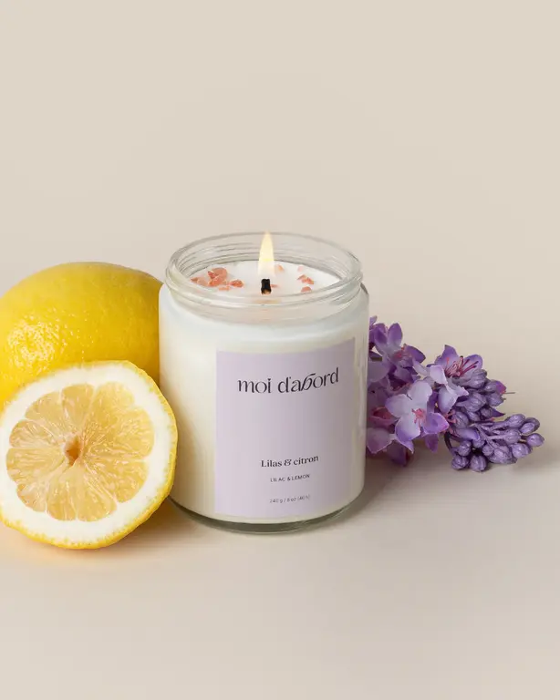 MOI D'ABORD BOUGIE DE SOJA - LILAS & CITRON