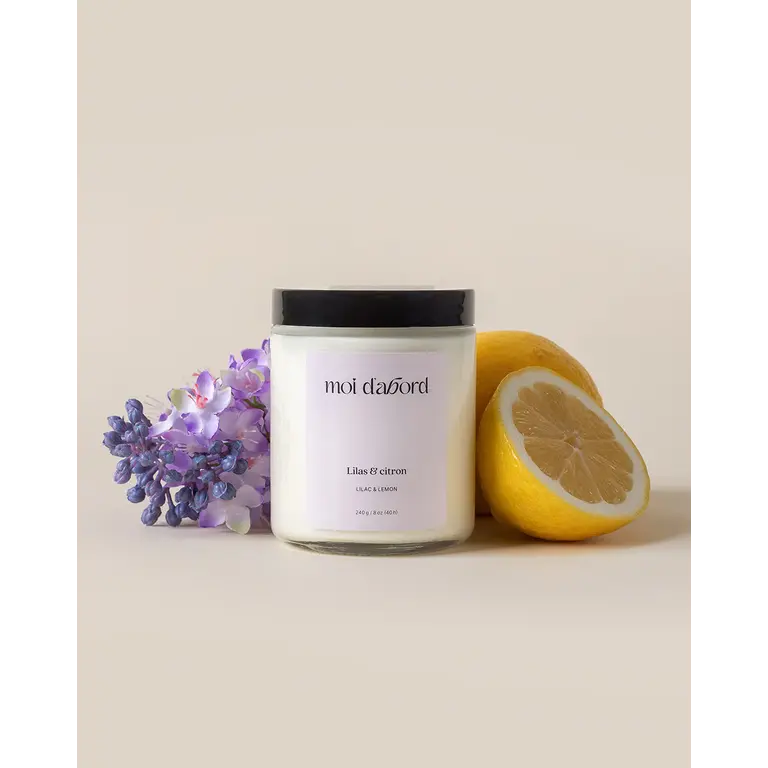 MOI D'ABORD SOY CANDLE - LILAC & LEMON