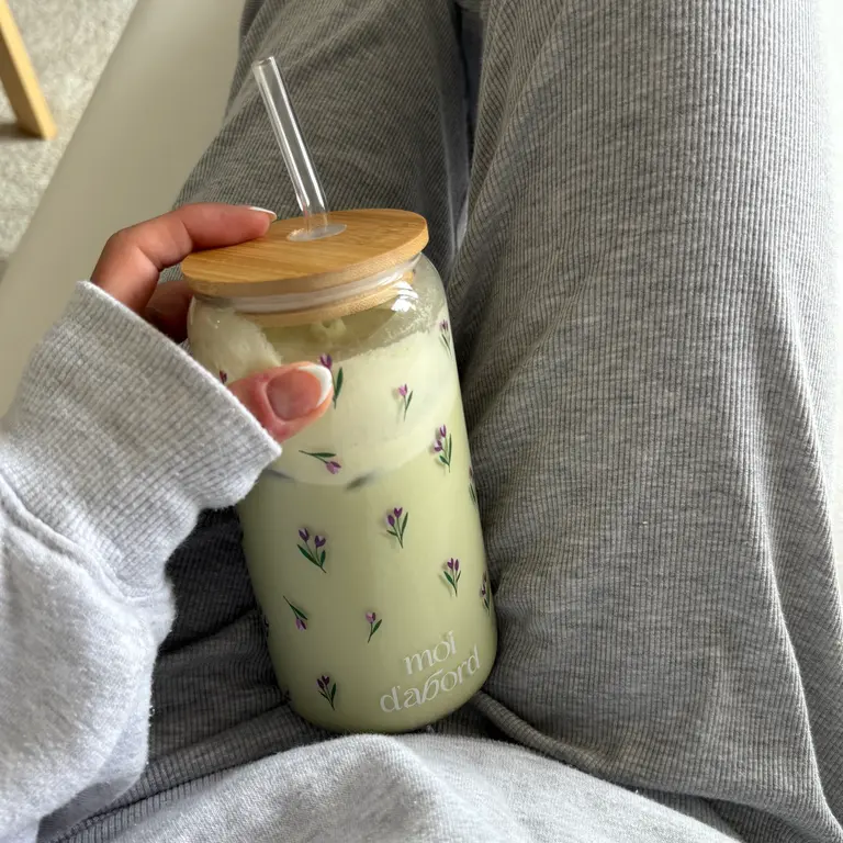MOI D'ABORD TUMBLER EN VERRE - TULIPE