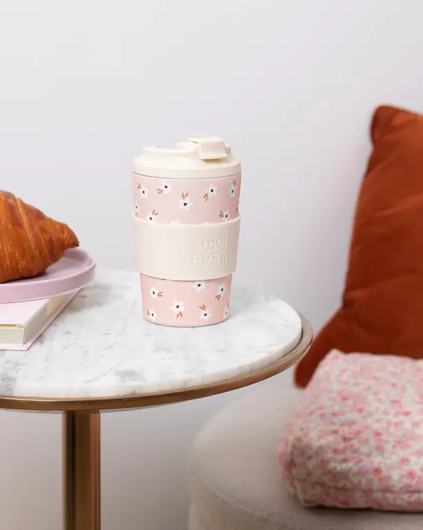MOI D'ABORD TASSE DE VOYAGE ISOTHERME - CHAMP ROSÉ