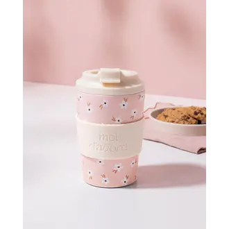 MOI D'ABORD TASSE DE VOYAGE ISOTHERME - CHAMP ROSÉ