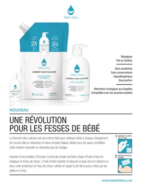 BÉBÉ HIBOU LINIMENT OLÉO CALCAIRE BIO