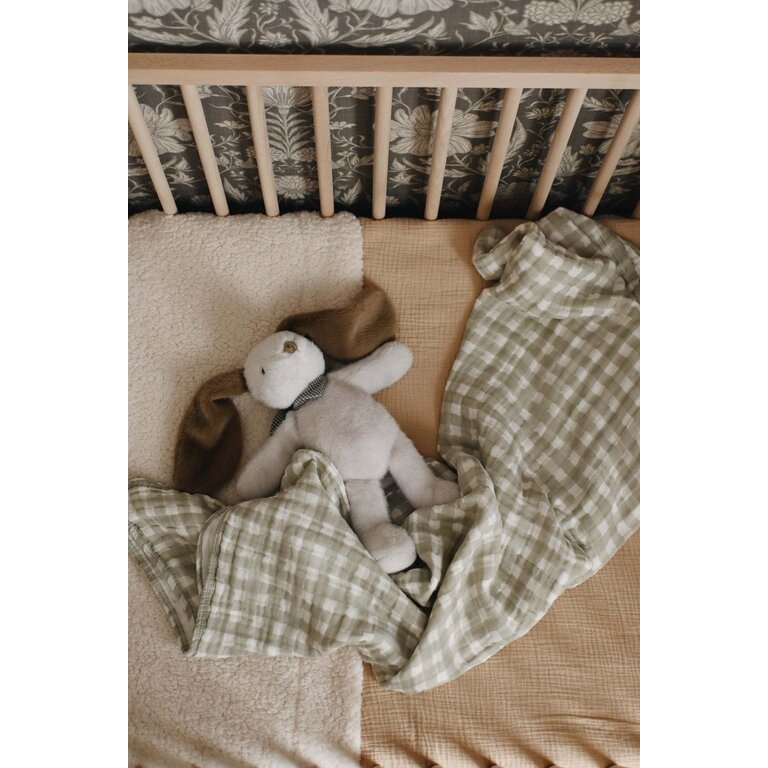 MINIKA COUVERTURE MOUSSELINE ET SHERPA - LATTE